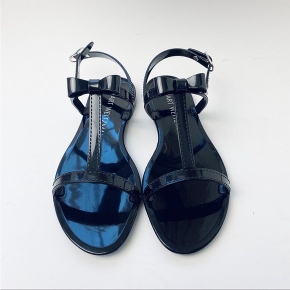 Stuart Weitzman jelly bow T-strap sandals - Picture 3 of 4